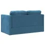 Bodenschlafsofa 2 in 1 blauer Samt 122x204x55 cm von , Sofas - Ref: Foro24-353962, Preis: 224,33 €, Rabatt: %
