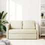 Sofá cama de suelo 2 en 1 cuero sintético crema 112x174x55 cm de , Sofás - Ref: Foro24-353974, Precio: 221,73 €, Descuento: %