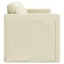 Floor sofa bed 2 in 1 cream synthetic leather 112x174x55 cm by , Sofas - Ref: Foro24-353974, Price: 221,73 €, Discount: %