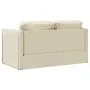 Floor sofa bed 2 in 1 cream synthetic leather 112x174x55 cm by , Sofas - Ref: Foro24-353974, Price: 221,73 €, Discount: %