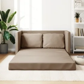Floor sofa bed 2 in 1 cappuccino synthetic leather 112x174x55 cm by , Sofas - Ref: Foro24-353976, Price: 208,48 €, Discount: %