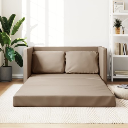 Floor sofa bed 2 in 1 cappuccino synthetic leather 112x174x55 cm by , Sofas - Ref: Foro24-353976, Price: 197,10 €, Discount: %