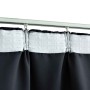 Cortina opaca con ganchos gris antracita 290x245 cm