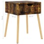 Nachttisch aus geräuchertem Eichenholzwerkstoff, 40 x 40 x 56 cm von vidaXL, Nachttische - Ref: Foro24-326811, Preis: 42,04 €...