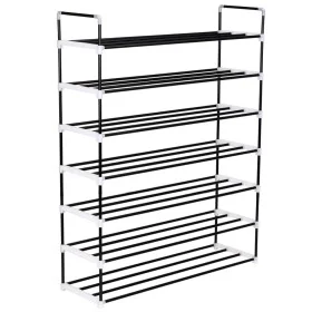 Shoe rack with 7 metal and black plastic shelves by vidaXL, Shoe racks and shoe organizers - Ref: Foro24-245627, Price: 33,17...