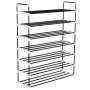 Shoe rack with 7 metal and black plastic shelves by vidaXL, Shoe racks and shoe organizers - Ref: Foro24-245627, Price: 33,61...