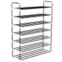 Shoe rack with 7 metal and black plastic shelves by vidaXL, Shoe racks and shoe organizers - Ref: Foro24-245627, Price: 33,17...