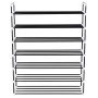 Shoe rack with 7 metal and black plastic shelves by vidaXL, Shoe racks and shoe organizers - Ref: Foro24-245627, Price: 33,61...