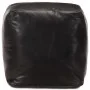 Puf negro 40x40x40 cm cuero genuino de cabra by , Ottomans - Ref: Foro24-248128, Price: 134,70 €, Discount: %