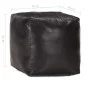 Puf negro 40x40x40 cm cuero genuino de cabra by , Ottomans - Ref: Foro24-248128, Price: 134,70 €, Discount: %