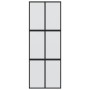 Schiebetür aus gehärtetem Glas und schwarzem Aluminium 90x205 cm von , Türen für zu Hause - Ref: Foro24-155208, Preis: 203,01...