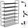 Shoe rack with 7 metal and black plastic shelves by vidaXL, Shoe racks and shoe organizers - Ref: Foro24-245627, Price: 33,17...