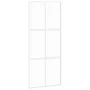 Schiebetür aus gehärtetem Glas und weißem Aluminium 90x205 cm von , Türen für zu Hause - Ref: Foro24-155217, Preis: 149,29 €,...