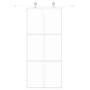 Schiebetür aus gehärtetem Glas und weißem Aluminium 90x205 cm von , Türen für zu Hause - Ref: Foro24-155217, Preis: 149,29 €,...