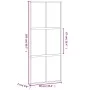 Schiebetür aus gehärtetem Glas und weißem Aluminium 90x205 cm von , Türen für zu Hause - Ref: Foro24-155217, Preis: 149,29 €,...