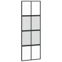 Schiebetür aus gehärtetem Glas und schwarzem Aluminium 76x205 cm von , Türen für zu Hause - Ref: Foro24-155222, Preis: 177,35...