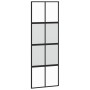 Schiebetür aus gehärtetem Glas und schwarzem Aluminium 76x205 cm von , Türen für zu Hause - Ref: Foro24-155222, Preis: 188,12...