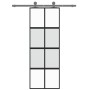 Schiebetür aus gehärtetem Glas und schwarzem Aluminium 76x205 cm von , Türen für zu Hause - Ref: Foro24-155222, Preis: 188,12...