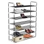 Shoe rack with 7 metal and black plastic shelves by vidaXL, Shoe racks and shoe organizers - Ref: Foro24-245627, Price: 33,17...