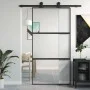 Schiebetür aus gehärtetem Glas und schwarzem Aluminium 102,5x205 cm von , Türen für zu Hause - Ref: Foro24-155203, Preis: 202...