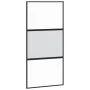 Schiebetür aus gehärtetem Glas und schwarzem Aluminium 102,5x205 cm von , Türen für zu Hause - Ref: Foro24-155203, Preis: 202...