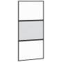 Schiebetür aus gehärtetem Glas und schwarzem Aluminium 102,5x205 cm von , Türen für zu Hause - Ref: Foro24-155203, Preis: 206...