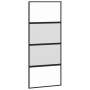 Puerta corredera vidrio templado y aluminio negra 90x205 cm de , Puertas para el hogar - Ref: Foro24-155220, Precio: 201,33 €...