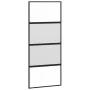 Sliding door made of black tempered glass and aluminum, 90x205 cm. by , Doors for the home - Ref: Foro24-155220, Price: 197,7...