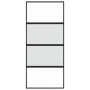 Sliding door made of black tempered glass and aluminum, 90x205 cm. by , Doors for the home - Ref: Foro24-155220, Price: 197,7...