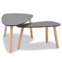 Satz Couchtische, 2 Einheiten, aus massivem schwarzem Kiefernholz von vidaXL, Couchtisch - Ref: Foro24-244732, Preis: 94,20 €...