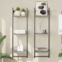 Wandregale 3 Ebenen Stangen 2 Stück Sonoma grau 30x25x100 cm von , Regale und Regale - Ref: Foro24-836261, Preis: 27,89 €, Ra...