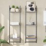 Wandregale 3 Ebenen Stangen 2 Stück Sonoma grau 30x25x100 cm von , Regale und Regale - Ref: Foro24-836261, Preis: 28,16 €, Ra...