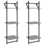 Wandregale 3 Ebenen Stangen 2 Stück Sonoma grau 30x25x100 cm von , Regale und Regale - Ref: Foro24-836261, Preis: 28,16 €, Ra...