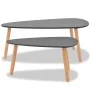 Satz Couchtische, 2 Einheiten, aus massivem schwarzem Kiefernholz von vidaXL, Couchtisch - Ref: Foro24-244732, Preis: 94,20 €...