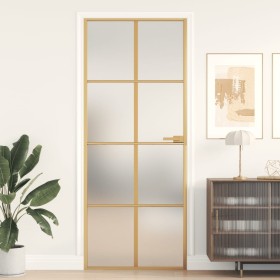 Goldene Innentür aus gehärtetem Glas und Aluminium 83x201,5cm von , Türen für zu Hause - Ref: Foro24-155145, Preis: 204,79 €,...