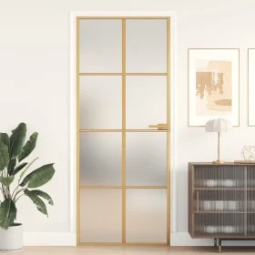 Puerta de interior dorada vidrio templado y aluminio 83x201,5cm de , Puertas para el hogar - Ref: Foro24-155145, Precio: 201,...