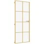 Puerta de interior dorada vidrio templado y aluminio 83x201,5cm de , Puertas para el hogar - Ref: Foro24-155145, Precio: 201,...
