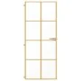 Puerta de interior dorada vidrio templado y aluminio 83x201,5cm de , Puertas para el hogar - Ref: Foro24-155145, Precio: 201,...