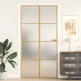 Goldene Innentür aus gehärtetem Glas Aluminium 102,5x201,5 cm von , Türen für zu Hause - Ref: Foro24-155147, Preis: 181,98 €,...