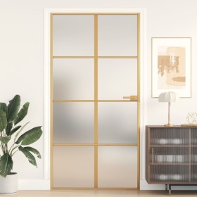 Goldene Innentür aus gehärtetem Glas Aluminium 102,5x201,5 cm von , Türen für zu Hause - Ref: Foro24-155147, Preis: 184,27 €,...