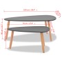 Set of coffee tables 2 units solid black pine wood by vidaXL, Coffee table - Ref: Foro24-244732, Price: 85,41 €, Discount: %