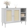 SENJA Sideboard Rattanoptik weißes Kiefernholz 112x40x80 cm von , Sideboards - Ref: Foro24-358029, Preis: 124,46 €, Rabatt: %
