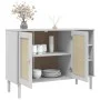 SENJA sideboard in white pine wood rattan look 112x40x80 cm by , Sideboards - Ref: Foro24-358029, Price: 122,96 €, Discount: %