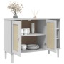 SENJA Sideboard Rattanoptik Kiefernholz weiß 112x40x80 cm von , Sideboards - Ref: Foro24-358029, Preis: 124,46 €, Rabatt: %