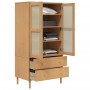 SENJA Schrank in Rattan-Kiefernholz-Optik braun 90x55x175 cm von , Kleiderschränke - Ref: Foro24-358034, Preis: 349,81 €, Rab...