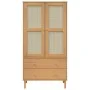 SENJA wardrobe with rattan look, made of brown pine wood, 90x55x175 cm. by , Wardrobes - Ref: Foro24-358034, Price: 349,81 €,...