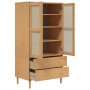 SENJA Schrank in Rattan-Kiefernholz-Optik braun 90x55x175 cm von , Kleiderschränke - Ref: Foro24-358034, Preis: 349,81 €, Rab...
