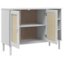 SENJA Sideboard Rattanoptik weißes Kiefernholz 112x40x80 cm von , Sideboards - Ref: Foro24-358029, Preis: 124,46 €, Rabatt: %