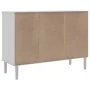 SENJA sideboard in white pine wood rattan look 112x40x80 cm by , Sideboards - Ref: Foro24-358029, Price: 122,96 €, Discount: %