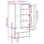 SENJA Schrank in Rattan-Kiefernholz-Optik braun 90x55x175 cm von , Kleiderschränke - Ref: Foro24-358034, Preis: 349,81 €, Rab...